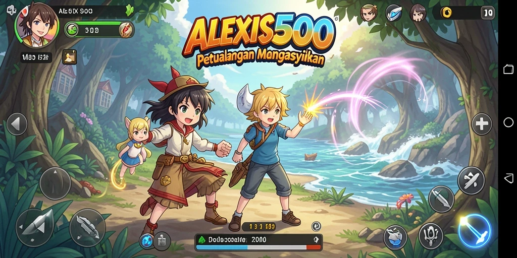 Tangkapan layar ALEXIS500 menampilkan aksi seru dalam dunia anime.