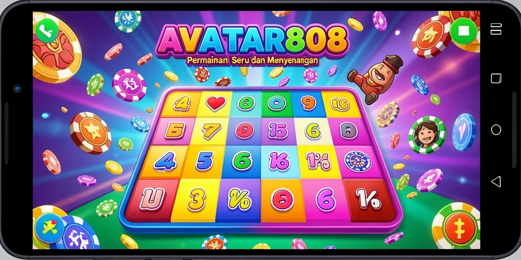Tampilan gameplay seru di AVATAR808 dengan suasana Bingo yang menyenangkan.