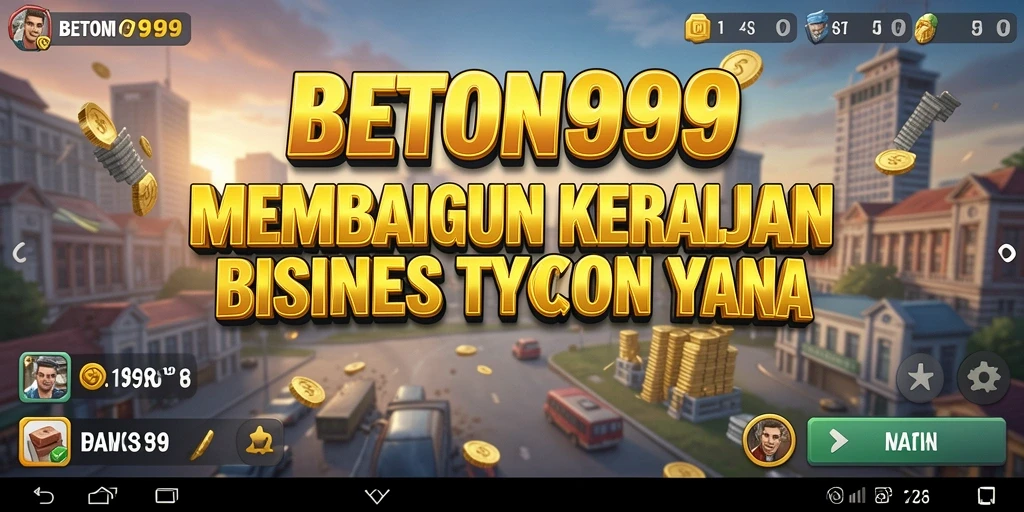 Tampilan gameplay BETON999 menampilkan manajemen bisnis yang menarik.