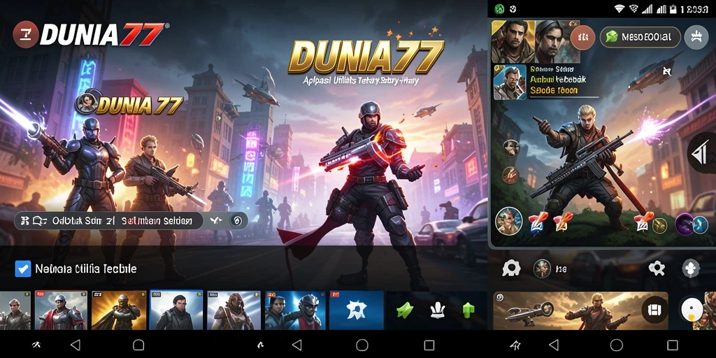 Tampilan antarmuka DUNIA77 yang intuitif dan user-friendly.