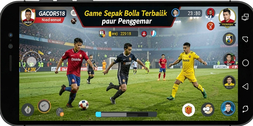 Tangkapan layar pertandingan sepak bola yang mendebarkan di GACOR518.