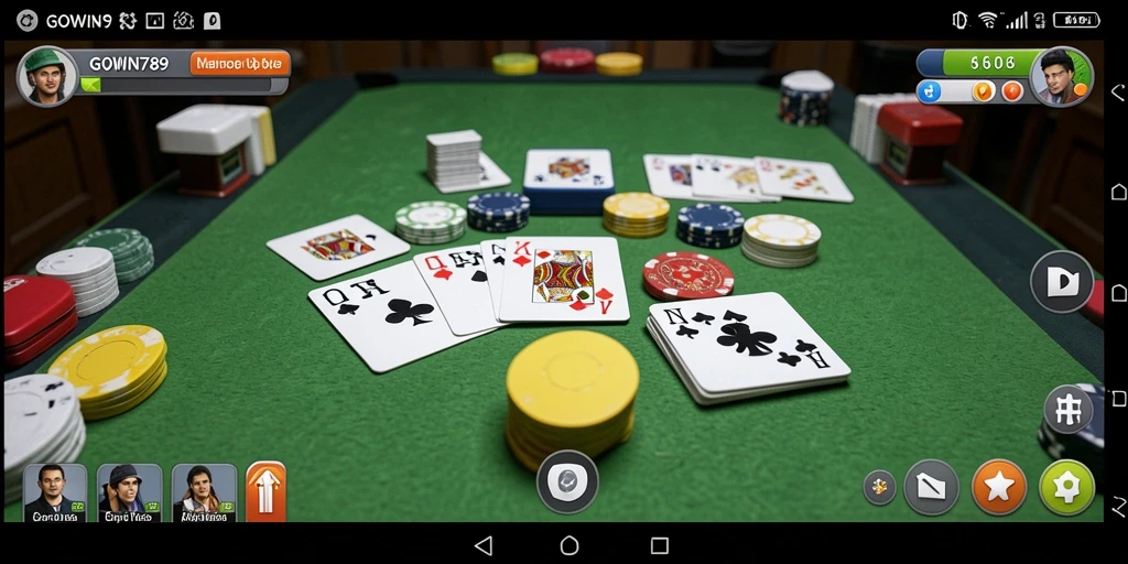 Tampilan gameplay seru GOWIN789 dengan kartu Gaple.
