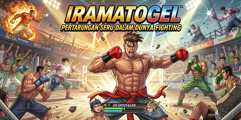 Screenshot gameplay IRAMATOGEL dengan pertarungan seru antar karakter.