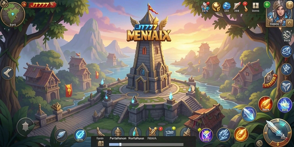 Tampilan gameplay seru JT777 dalam genre Tower Defense.