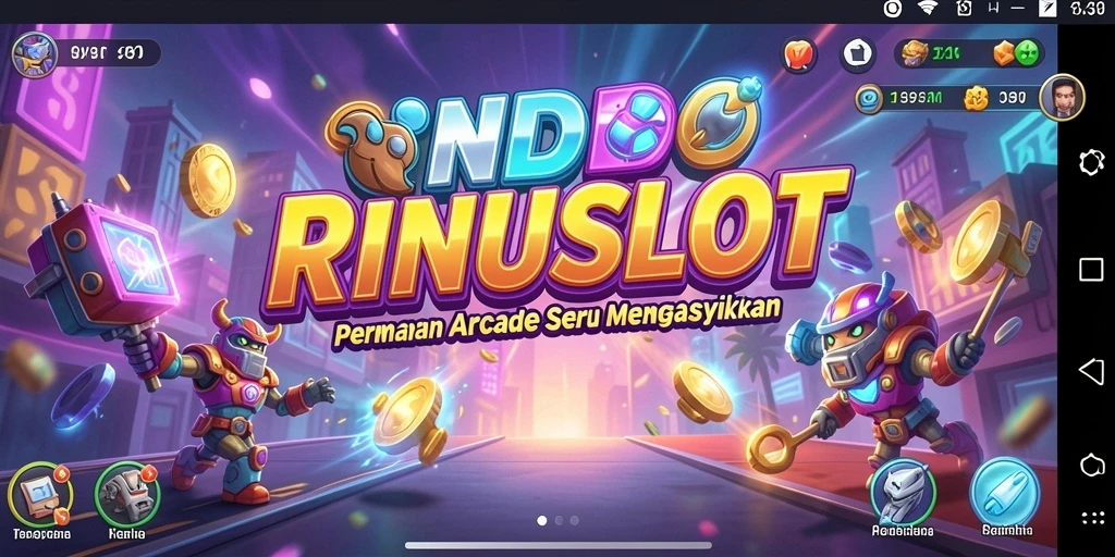 Tampilan gameplay menarik dari RINDUSLOT dengan grafis warna-warni.