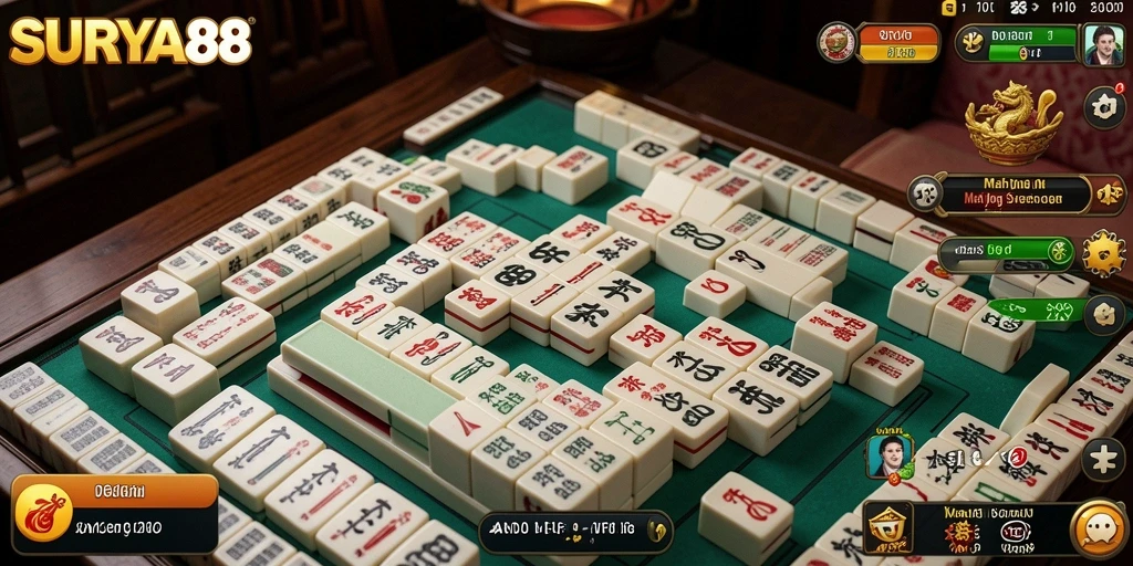 Tampilan gameplay Mahjong yang menantang dan menghibur di SURYA88.